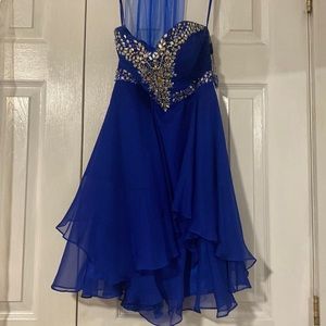 Mini Royal blue dress with jewels size 2